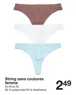 Zeeman String sans coutures femme offre