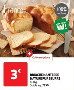 Auchan Drive Brioche nanterre nature pur beurre offre