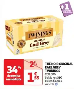 Thé noir original earl grey twinings