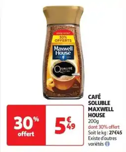 Auchan Drive Café soluble maxwell house offre