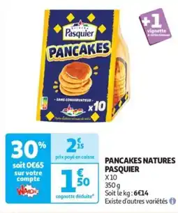 Auchan Drive Pancakes natures pasquier offre