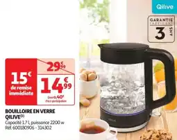 Auchan Drive Bouilloire en verre qilive offre