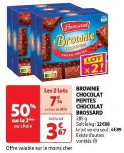 Auchan Drive Brownie chocolat pepites chocolat brossard offre