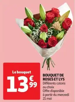 Auchan Drive Bouquet de roses et lys offre
