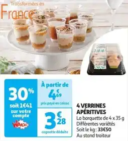 4 verrines apéritives