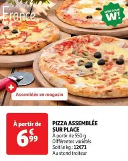Auchan Drive Pizza assemblée sur place offre