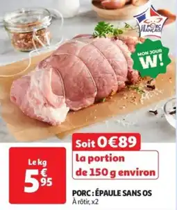 Auchan Drive Porc épaule sans os offre