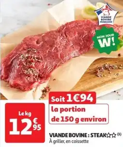 Auchan Drive Viande bovine steak offre