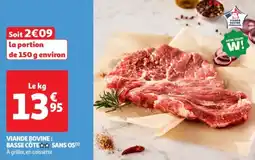 Viande bovine basse côte sans os