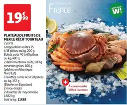 Auchan Drive Plateau de fruits de mer le récif tourteau offre