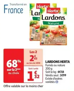 Auchan Drive Lardons herta offre