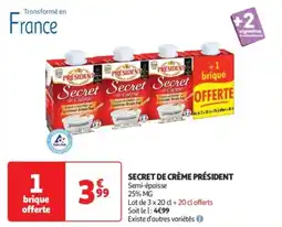 Auchan Drive Secret de crème président offre