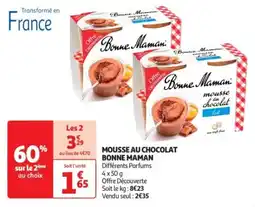 Auchan Drive Mousse au chocolat bonne maman offre