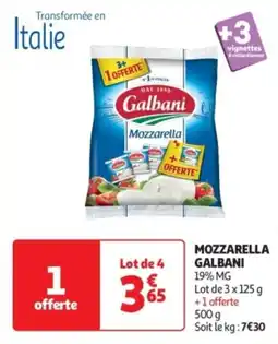 Auchan Drive Mozzarella galbani offre