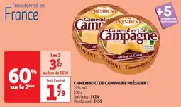 Auchan Drive Camembert de campagne président offre