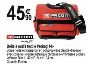 Boîte à Outils Textile Probag 14 Facom