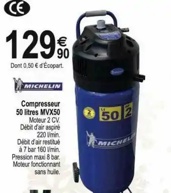 Compresseur 50 Litres Mvx50 Michelin