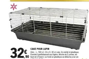 E.Leclerc Cage Pour Lapin offre