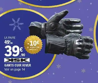 E.Leclerc L'Auto Gants Cuir Hiver Ksk offre