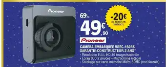 E.Leclerc L'Auto Caméra Embarquée Vrec-130rs Pioneer offre