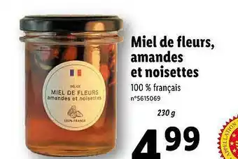 Lidl Miel De Fleurs, Amandes Et Noisettes offre