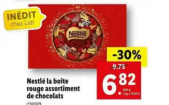 Lidl Nestlé La Boîte Rouge Assortiment De Chocolats offre
