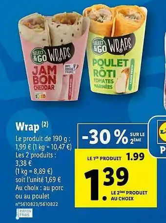 Lidl Wrap Select & Go offre