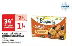 Auchan Drive Galettes à poêler surgelées bonduelle offre