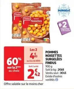 Auchan Drive Pommes noisettes surgelées findus offre