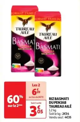 Auchan Drive Riz basmati dupenjab taureau ailé offre