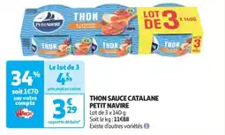 Auchan Drive Thon sauce catalane petit navire offre