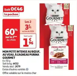 Auchan Drive Mon petit intense au bœuf auveau à l'agneau purina gourmet offre