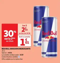 Auchan Drive Red bull boisson energisante offre