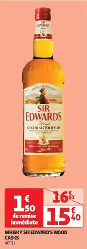 Whisky sir edward's wood casks