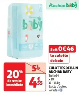 Auchan Drive Culottes de bain auchan baby offre