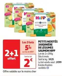 Petits mijotés de légumes saumon hipp