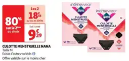 Auchan Drive Culotte menstruelle nana offre