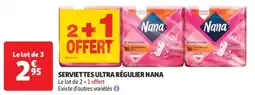 Auchan Drive Serviettes ultra régulier nana offre