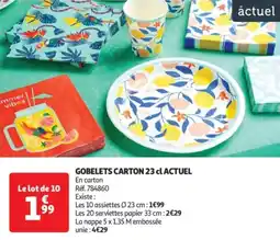Gobelets carton actuel
