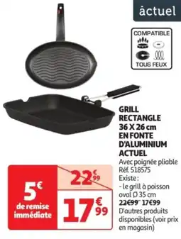 Auchan Drive Grill rectangle en fonte d'aluminium actuel offre