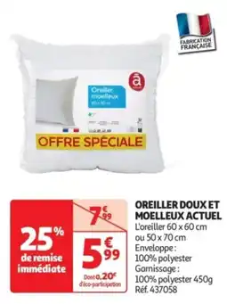 Oreiller doux et moelleux actuel