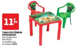 Auchan Drive Table d'extérieur pour enfant offre