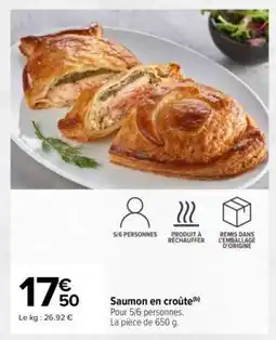 Carrefour Market Saumon en croûte offre