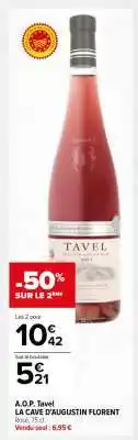 Carrefour A.O.P. Tavel LA CAVE D'AUGUSTIN FLORENT offre