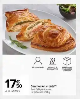 Carrefour Saumon en croûte offre