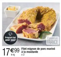 Carrefour Filet mignon de porc mariné à la moutarde x 2 offre