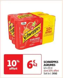 Auchan Schweppes Agrumes offre