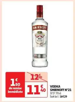 Auchan VODKA SMIRNOFF N°21 offre