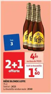Auchan Bière Blonde Leffe offre