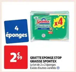 Auchan GRATTE EPONGE STOP GRAISSE SPONTEX offre